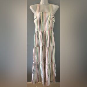 J. Crew Rainbow Striped Maxi Dress Size 00